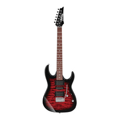Ibanez GRX70QA 6 String Solid-Body Electric Guitar Right Transparent Red Burst
