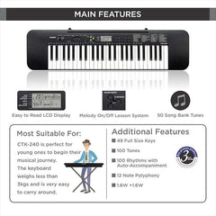 Casio CTK-240 Musical Keyboard - Taal Musicals