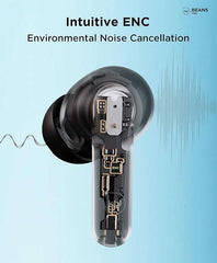 Wobble Beans E27 TWS ENC Earbuds Black - Taal Musicals