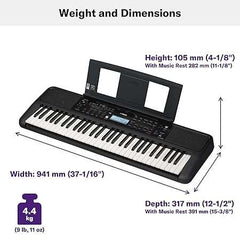 Yamaha PSR-E383 Keyboard 61 Keys Bundle Pack – Taal Musicals