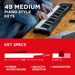 M-Audio Keystation 49 MK3 - Synth Action 49 Key USB MIDI Keyboard - Taal Musicals