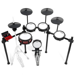 Alesis Nitro Ultimate 9-Piece Professional Electronic Drum Kit with Movable Hi-Hat and Bluetooth-Taal Musicals