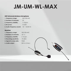 UHF universal wireless microphone