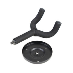 Black wall-mounted guitar hanger
