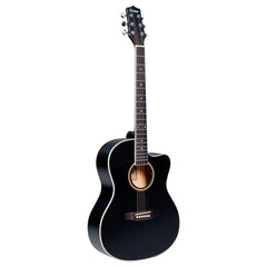 Havana HAC-39 Acoustic Guitar Complete Pack – Matt Black | Full Size Cutaway