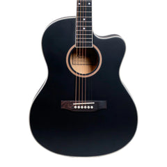 Havana HAC-39 Acoustic Guitar Complete Pack – Matt Black | Full Size Cutaway