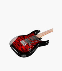 Ibanez GRX70QA 6 String Solid-Body Electric Guitar Right Transparent Red Burst
