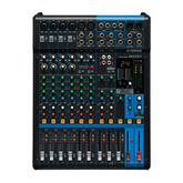 Yamaha MG12XU 12-channel analog mixer front view with USB audio interface