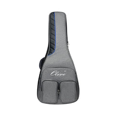 Gray guitar case with olive
