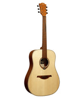 Acoustic guitar with a wooden body