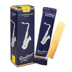 Vandoren SR223 Traditional Tenor Saxophone Reeds – Strength 3.0 | Pack of 5