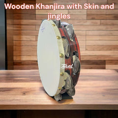 Kanjira- Wooden Made With Jingles & Skin (10 Inches) – Taal Musicals