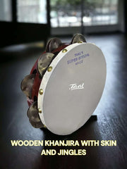 Kanjira- Wooden Made With Jingles & Skin (08 Inches) – Taal Musicals