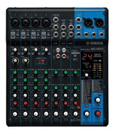 Yamaha MG10XU audio mixer on a white background