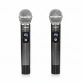 Two wireless microphones