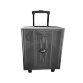 Portable speaker with wheels