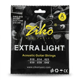 Acoustic Guitar Strings – Ziko DAG-010 Extra Light 0.10 Gauge | Best Value