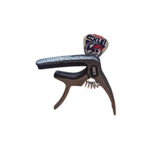 Guitar Capo with Pick Holder + String Pin Remover – Vibreto Spring Capo + Free Picks | Best Guitar Capo in India – TaalMusicals.in