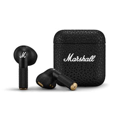Marshall Minor Iv Wireless in Ear Earbuds with 30+ Hours of Playtime, Water-Resistant, Wireless Charging- Black - Taal Musicals