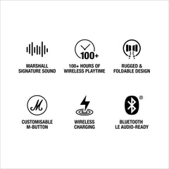 Marshall Major V Wireless On Ear Headphones, Black - Taal Musicals