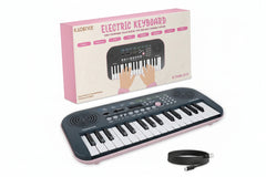 Kadence K-Tone Mini Pink and Blue Keyboard – 32 Mini Accordion Keys, 128 Tones including 15 Realistic Voices & 8 Indian Instruments, 128 Rhythms, 30 Demo Songs, Dual Stereo Speakers – Kids Beginner Keyboard