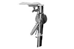 Metallic faucet on a white background