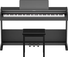 Roland RP107 Digital Compact and Affordable Home Piano with Traditional Upright Styling | Perfect for Beginners |Onboard Bluetooth & More,Black – Taal Musicals