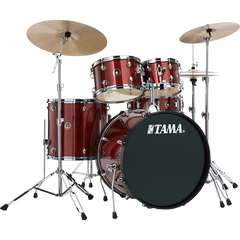 Acoustic drum kit Tama RM50YH5-RDS Rhythm Mate 20" 5pc with Hardware & Throne & Cymbals - Taal Musicals