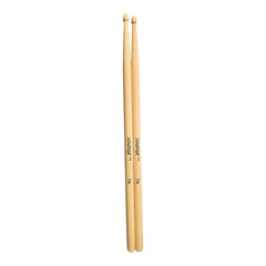 Pair of wooden drumsticks with 'Vl' branding on a white background