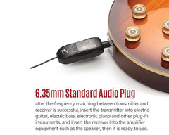 hayden T8 Guitar Wireless System Built-in Rechargeable Lithium Battery Digital Wireless Guitar Cable Transmitter Receiver for Electric Guitar Bass Violin Ukulele Amplifier Instruments – Taal Musicals