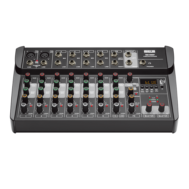 Ahuja FMX-108DP PA 8 Channel mixer - Taal Musicals