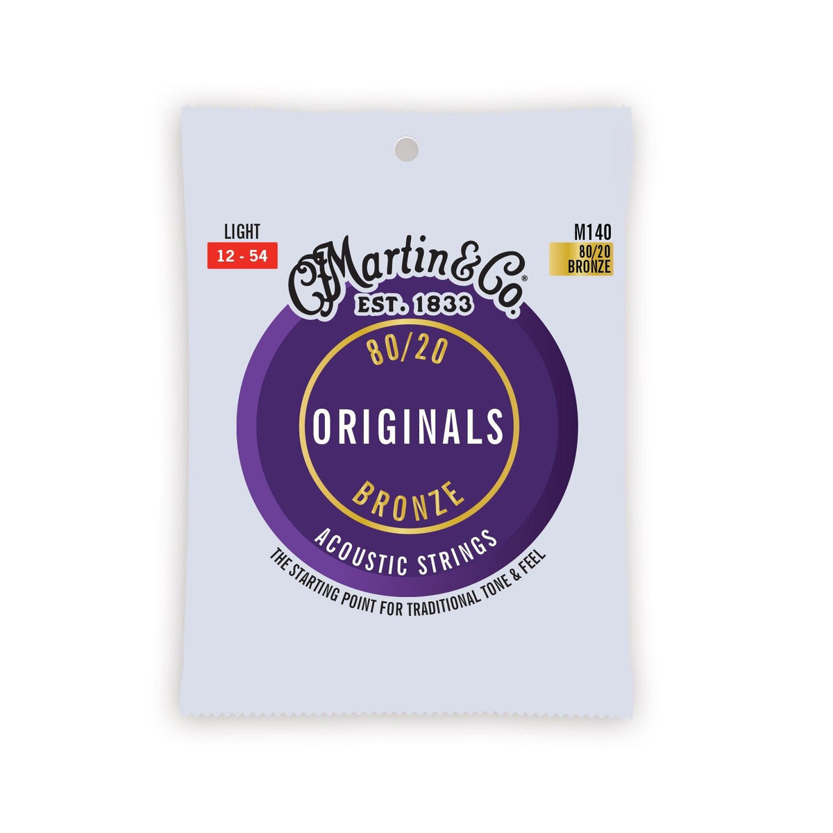 Martin Originals M140 80/20 Light Acoustic Guitar Strings - Taal Musicals