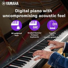 Yamaha P‑225B Digital Piano – Compact 88‑Key with CFX Grand Sound - Taal Musicals