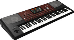 Keyboard with digital display and control panel on a white background