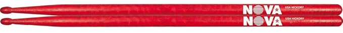 Nova Drum Sticks 7A Red Colour - Taal Musicals