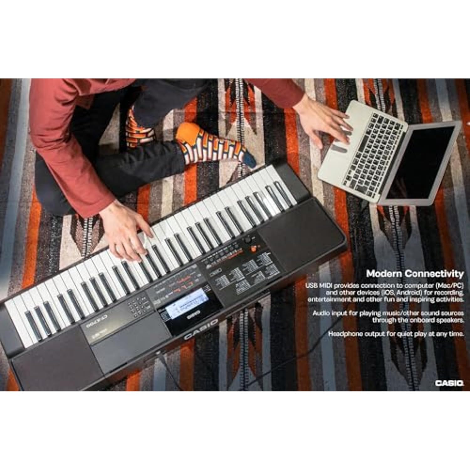 Casio CT-X870IN 61-Key Portable Keyboard with Piano tones Black