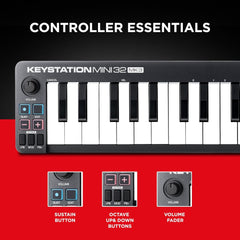 M-Audio Keystation Mini 32 M3 Ultra-Portable USB MIDI Keyboard Controller - Taal Musicals