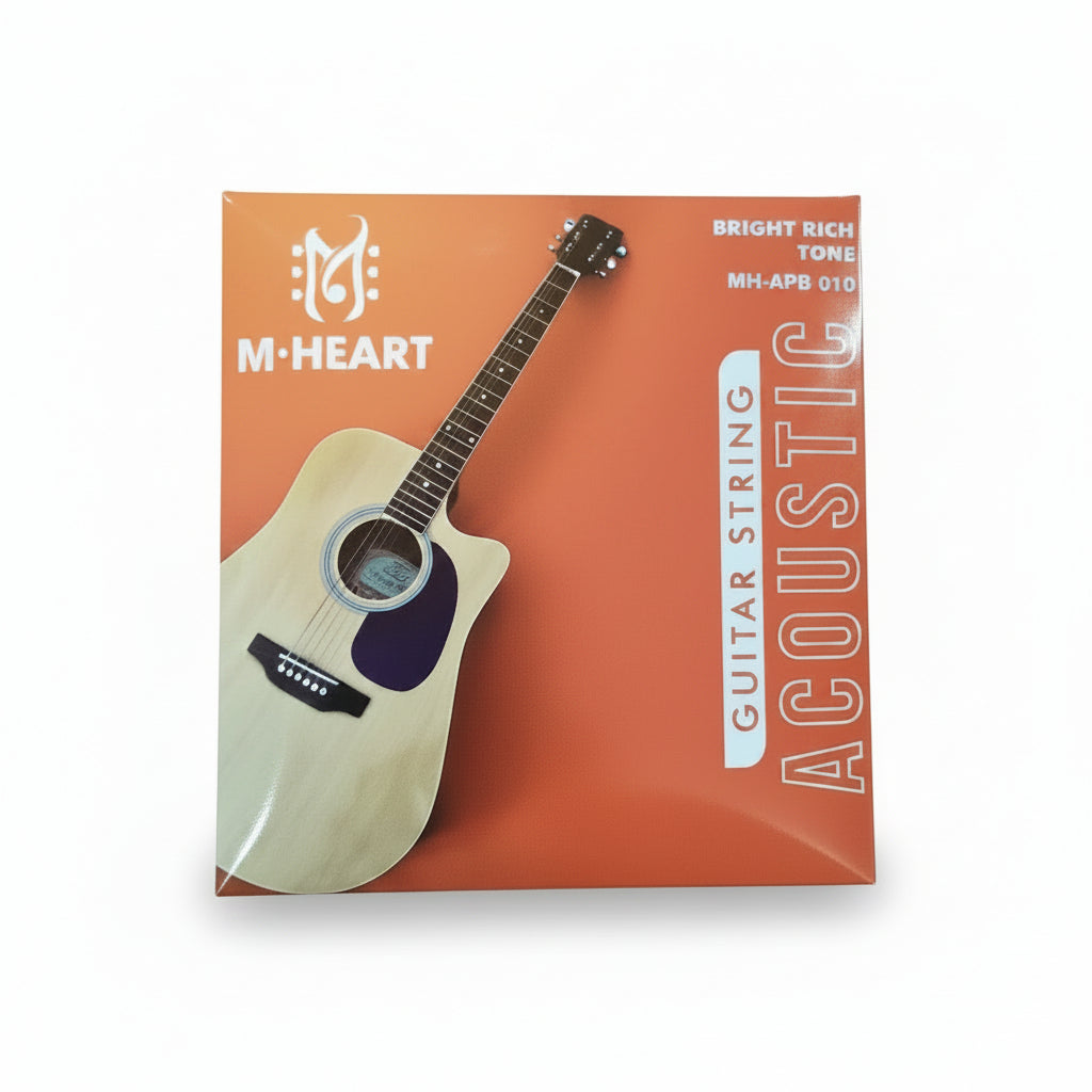 Guitar Strings M Heart MH-APB-010 | Coated Phosphor Bronze | Bright Rich Tone | Extra Light 10-47