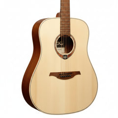 Acoustic guitar with a wooden body 