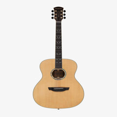 Acoustic guitar on a white background