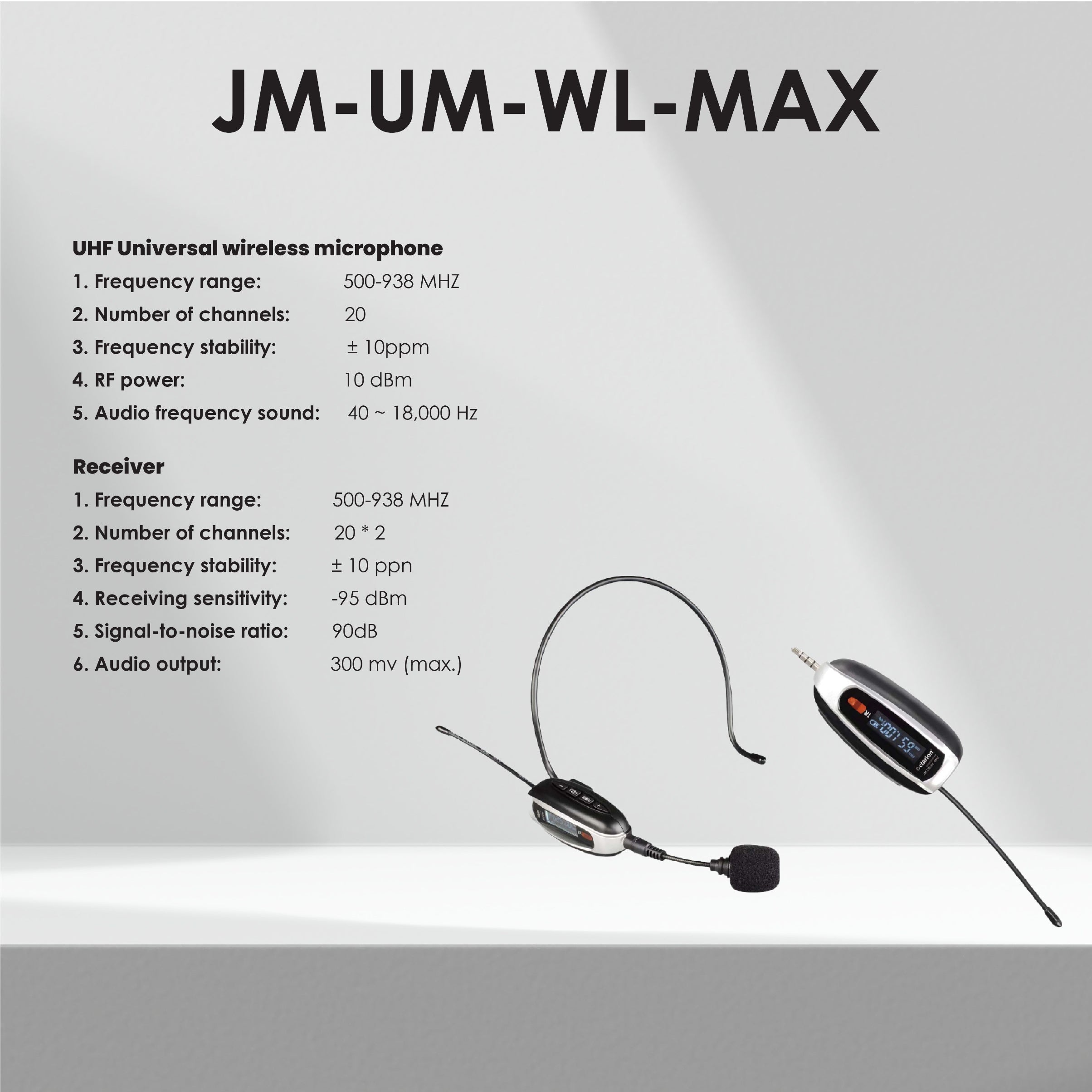UHF universal wireless microphone 