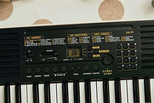 Casiotone Mini Keyboard SA-51 with Piano tones( Black)