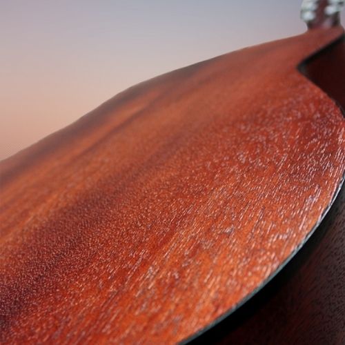 Close-up of a wooden surface with a blurred background