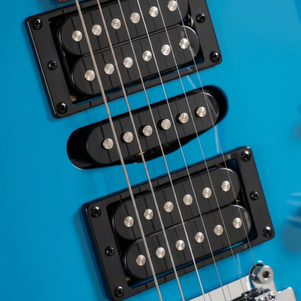 closeup of cort electric guitsr