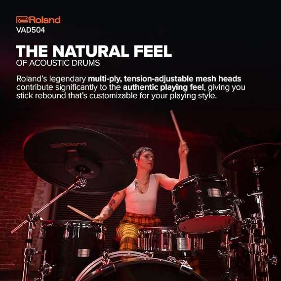 Roland VAD504 V-Drums Acoustic Design Streamlined kit with Full-Size Wood Shells - Taal Musicals
