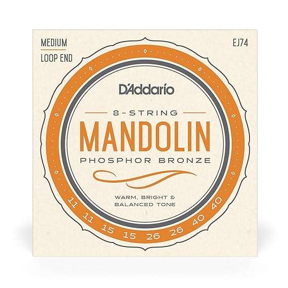 D'Addario EJ74 Phosphor Bronze Mandolin Strings Medium - Taal Musicals