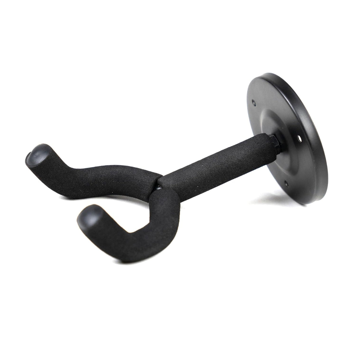 Black wall-mounted guitar hanger