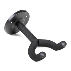 Black wall-mounted guitar hanger