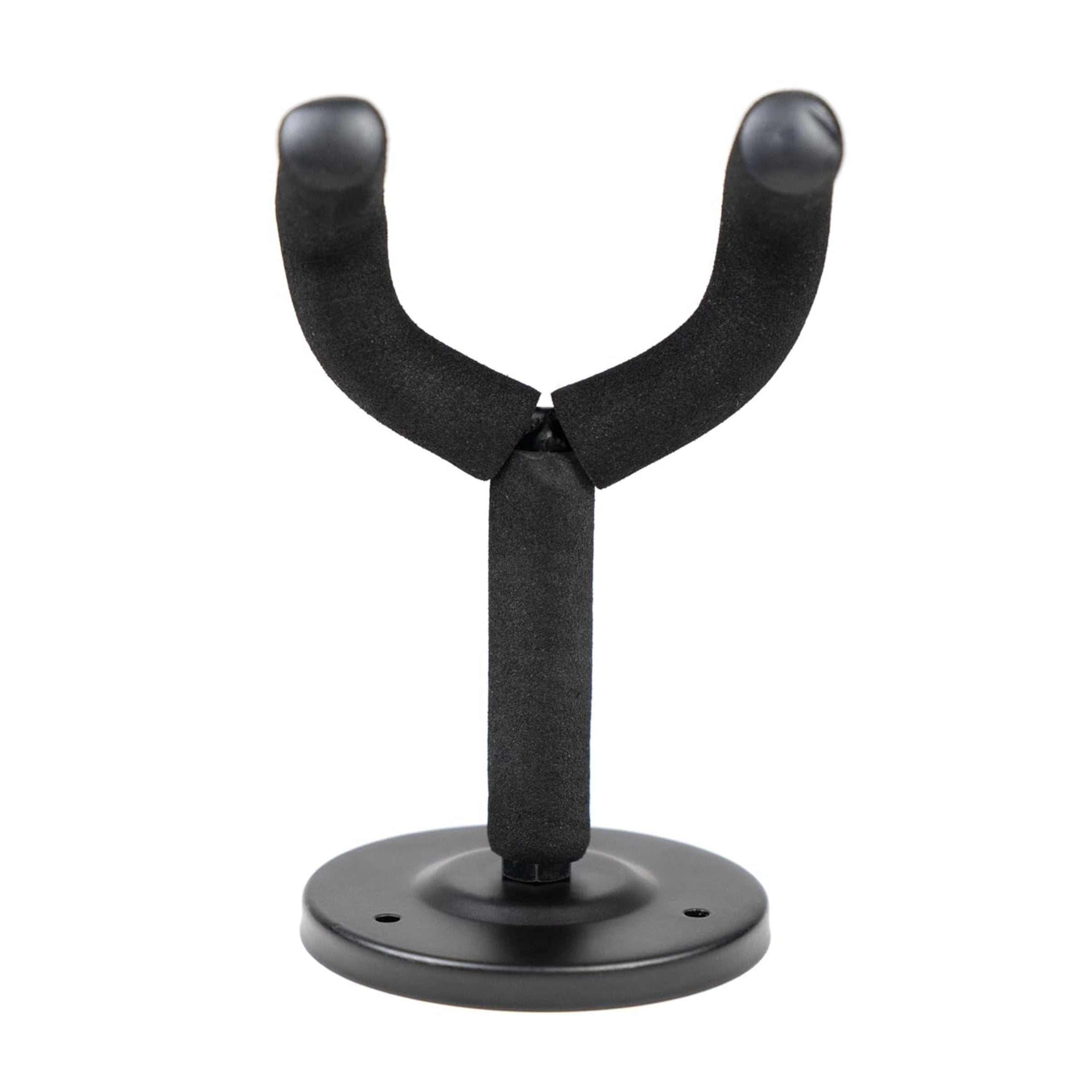 Black wall-mounted guitar hanger
