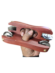 Khartal  Wooden Manjira - Musical Instrument for Bhajan and Kirtans Thalam Dance- Taal Musicals
